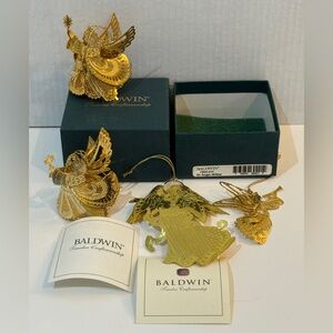 Baldwin 4 Gold Angel Ornaments